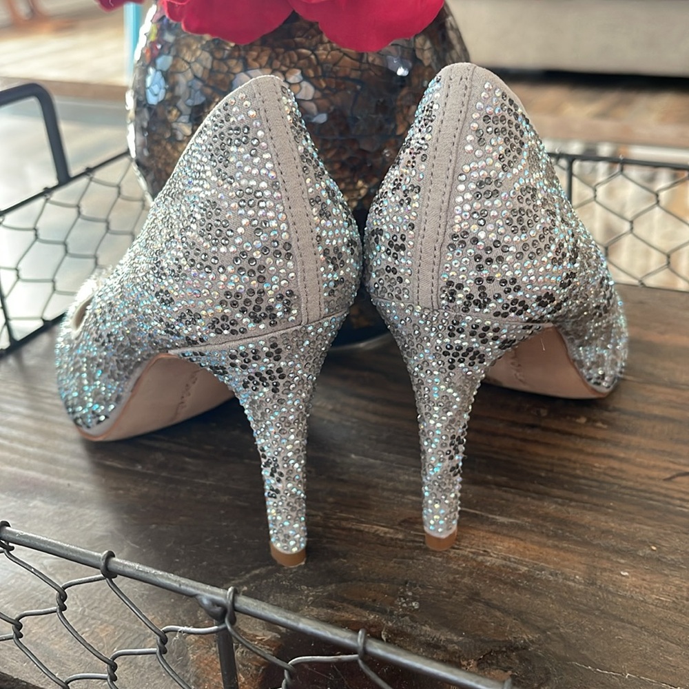 Leopard print rhinestone high heels - Picture 3 of 4